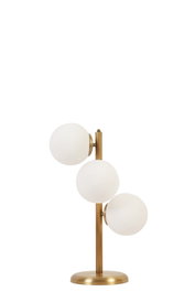 Opviq Lámpara de Mesa de Metal Blanca